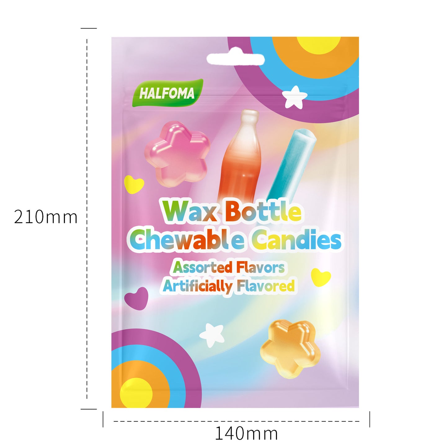 2 Packs Wax candy small size 118g